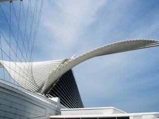 Large white building curved roof - arthouse free wallpaper