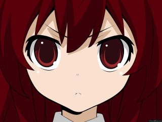 Anime girl red hair sad 2 - angry free wallpaper for desktop