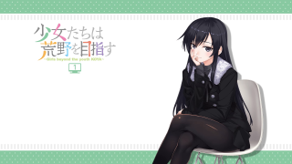 Woman sitting chair green background - a white wall behind her free wallpaper