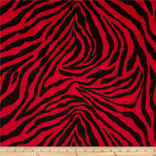Red black zebra print fabric 2 - op art free wallpaper for tablet