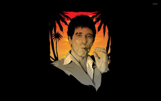 Man smoking cigarette sunset palm 3 - a man smoking free wallpaper for desktop
