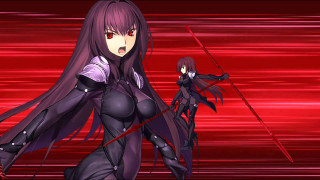 Woman sword red background purple - preraphaelitism free wallpaper