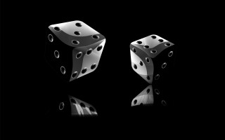 Dices reflection black background precisionism - a reflection free wallpaper