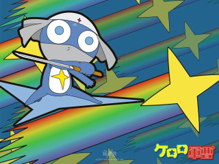 Cartoon character flying star rainbow - pop surrealism free wallpaper