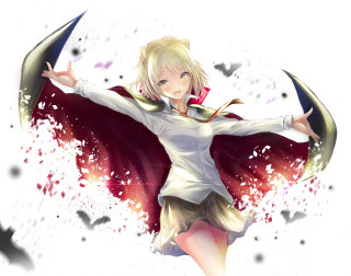 Woman cape red shoulders image - a cape free wallpaper