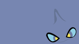 Cat eyes blue background yellow - a black outline free wallpaper