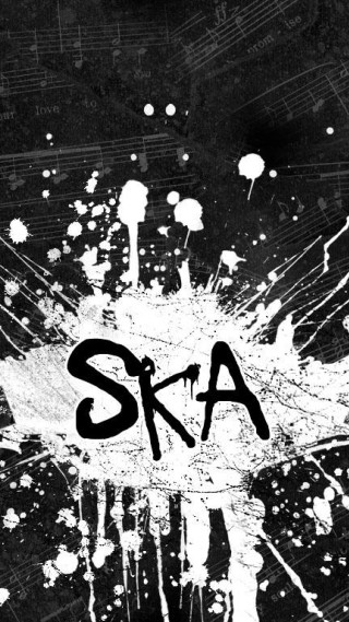 Black white ska photo splash - funk art free wallpaper for mobile