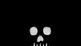 Skull eyes knife black background - skull free wallpaper