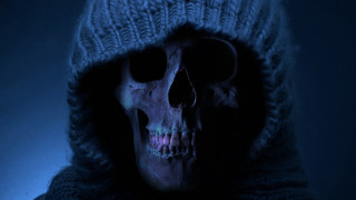 Skull hooded jacket dark hood - death free wallpaper