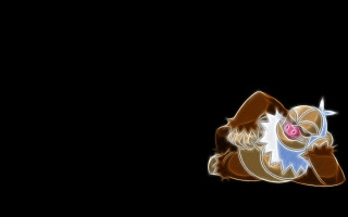 Cartoon character laying black background - a pink nose free wallpaper