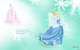 Princess blue dress castle disney - a castle in the background free wallpaper