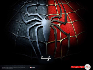 Spider man logo black red - alton tobey free wallpaper