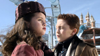 Boy girl castle blue sky - a castle free wallpaper