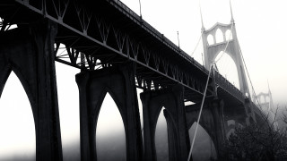 Bridge tall tower foggy day - tall tower free wallpaper
