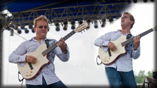 Two men playing guitars stage - eric peterson free wallpaper for desktop