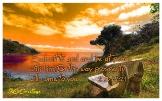 Bench hillside lake bible verse - a bible verse free wallpaper