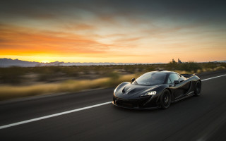 Black sports car sunset mountain - andrew law free wallpaper for desktop