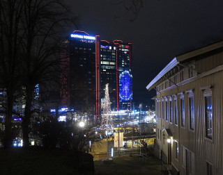 City night ferris wheel lit - akseli gallenkallela free wallpaper