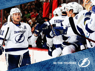 Tampa lightning hockey team blue - brian thomas free wallpaper