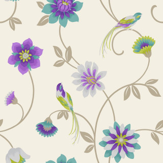 Floral wallpaper bird flowers side - and a bird free wallpaper