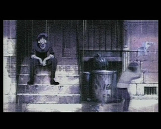 Man sitting step trash can - a trash free wallpaper