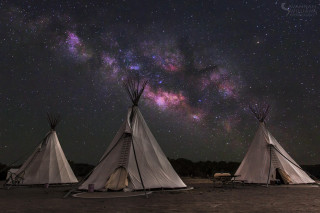 Teepees night sky stars milky - dan frazier free wallpaper for desktop