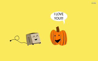 Cartoon pumpkin toaster love you - chris labrooy free wallpaper for desktop