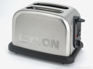 Toaster closeup white surface black - cyborg free wallpaper
