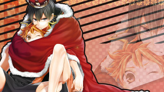 Anime couple bed red blanket - a bed together free wallpaper for desktop
