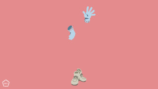 Shoes hand handprint pink background - animation free wallpaper