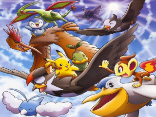 Pokemon flying sky together animals - charles bird king free wallpaper