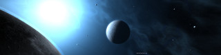 Large planet moon star sky - planet free wallpaper for desktop
