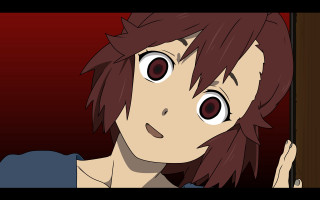 Red hair big eyes sad - context art free wallpaper for desktop