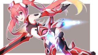 Woman red black outfit sword 6 - outfit free wallpaper for desktop