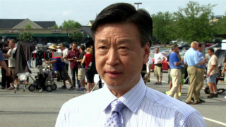 Man tie crowd parking lot - johnson free wallpaper