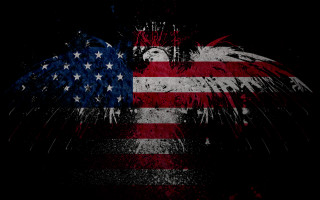 Grungy american flag eagle black 4 - a grungy american flag free wallpaper