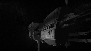Space station night stars blackwhite - redshift free wallpaper for desktop