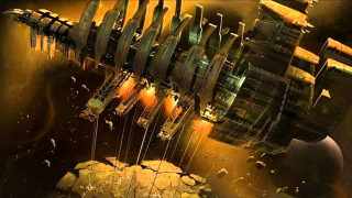 Futuristic space station debris surrounding - a futuristic space station free wallpaper