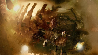 Space station starfield foreground background - a large object in the foreground free wallpaper