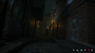 Dark alley person walking nighttime - clark voorhees free wallpaper