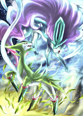 Pokemon battle sky fight two - the other free wallpaper for mobile