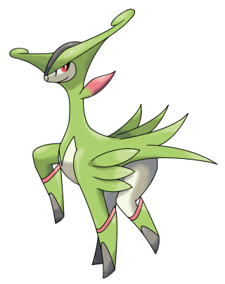 Green white pokemon character red - its arm free wallpaper for mobile