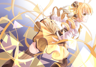 Blonde anime girl white shirt - luminous free wallpaper for desktop