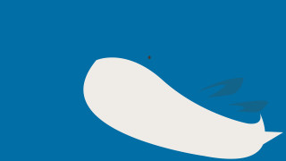 White bird blue sky black - a black dot free wallpaper