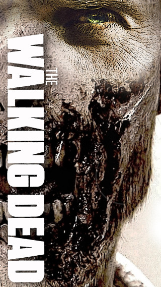 Bloody man beard poster walking - dead free wallpaper for mobile