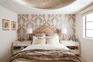 Bedroom bed interior cozy relaxing 2 - dresser free wallpaper