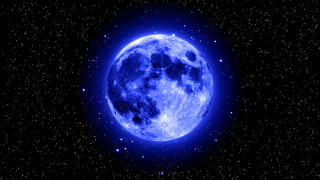 Blue moon night sky stars - moon free wallpaper