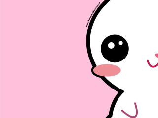 Cartoon bunny pink background black 2 - a pink border free wallpaper