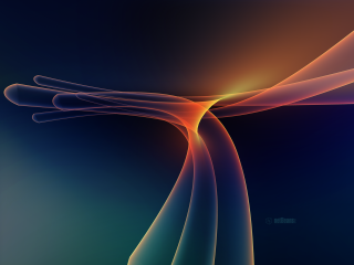 Hand reaching glowing light air - smooth gradient free wallpaper for desktop