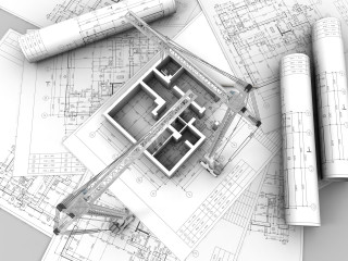 Crane building plan blueprints house - free architecture wallpaper